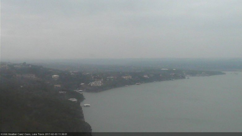 Lake Travis webcam, February 3, 2017 10:45 AM CT