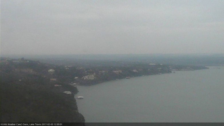 Lake Travis webcam, February 3, 2017 11:05 AM CT