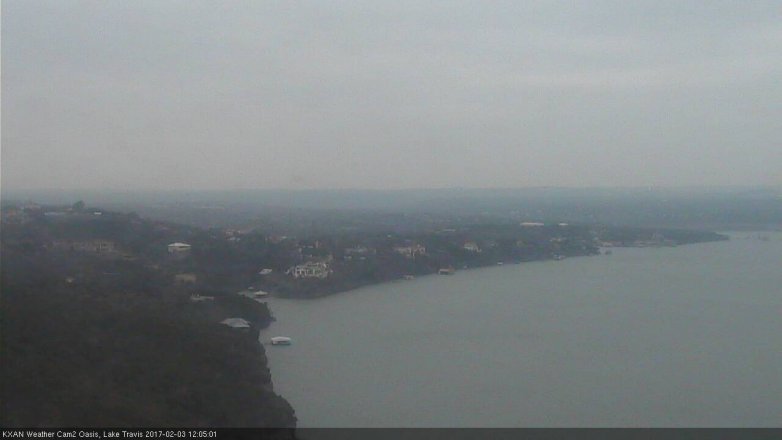 Lake Travis webcam, February 3, 2017 11:10 AM CT