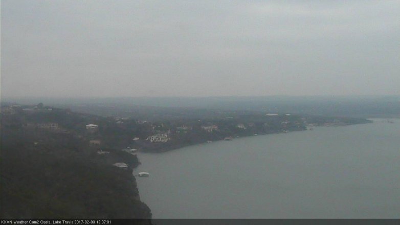 Lake Travis webcam, February 3, 2017 11:25 AM CT