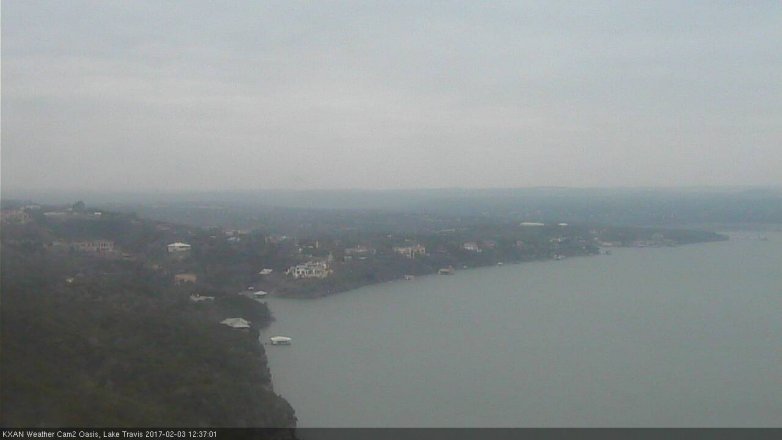 Lake Travis webcam, February 3, 2017 11:45 AM CT