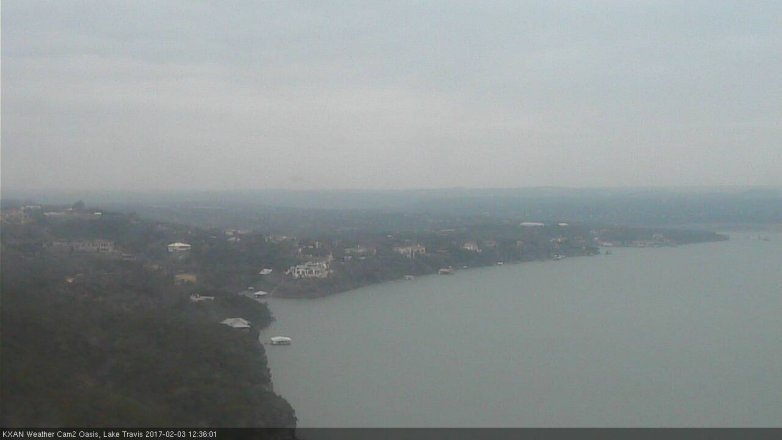 Lake Travis webcam, February 3, 2017 12:05 PM CT