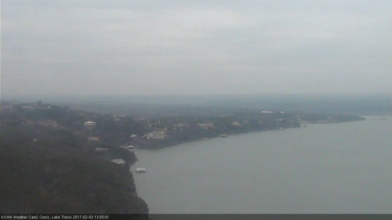 Lake Travis webcam, February 3, 2017 12:25 PM CT