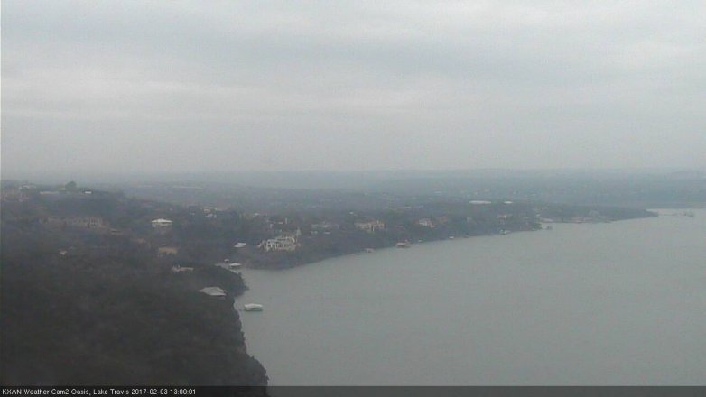 Lake Travis webcam, February 3, 2017 12:30 PM CT