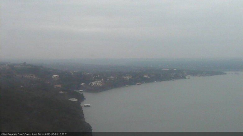 Lake Travis webcam, February 3, 2017 12:35 PM CT