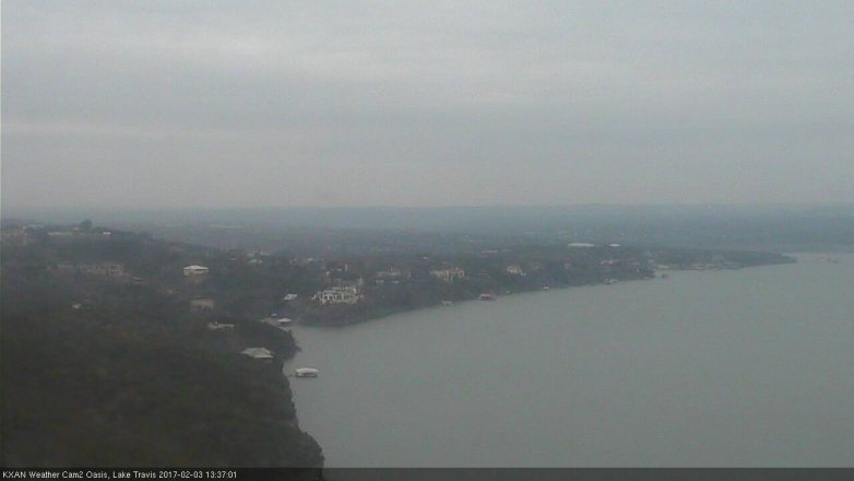 Lake Travis webcam, February 3, 2017 12:55 PM CT