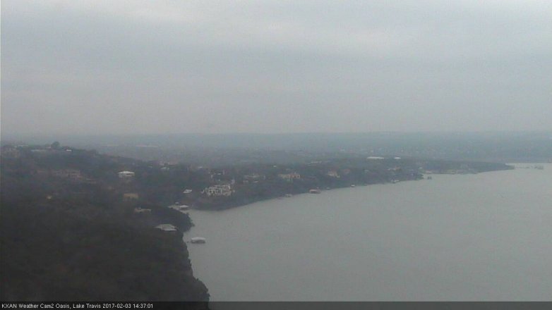Lake Travis webcam, February 3, 2017 2:05 PM CT