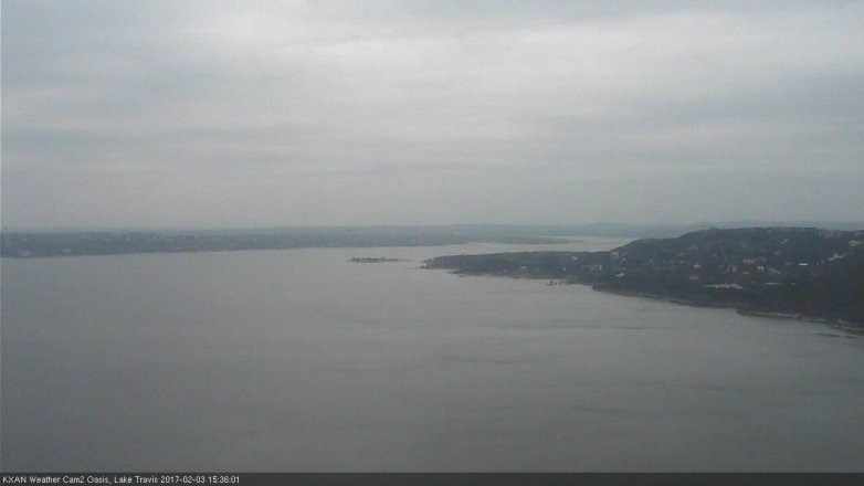 Lake Travis webcam, February 3, 2017 2:40 PM CT