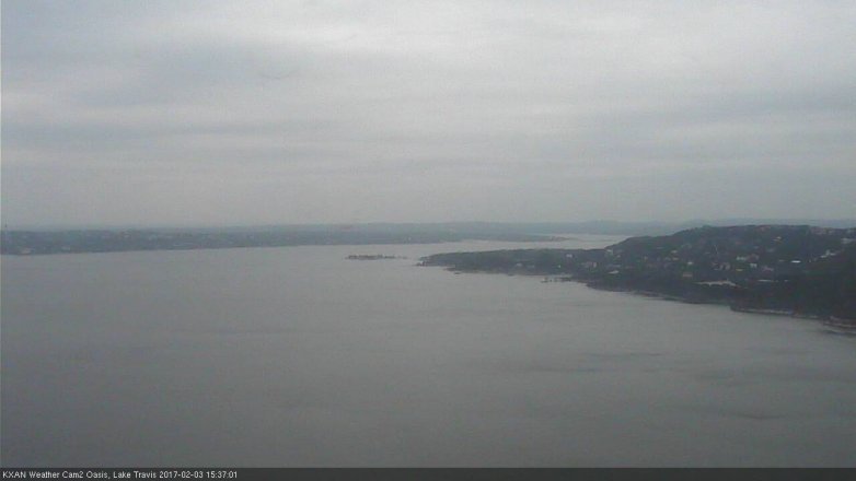Lake Travis webcam, February 3, 2017 2:45 PM CT