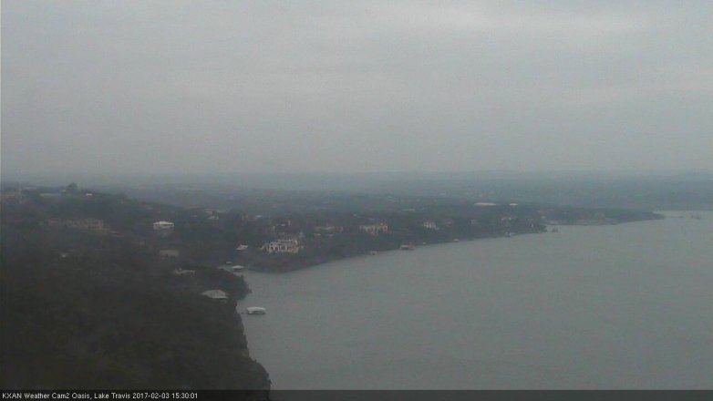 Lake Travis webcam, February 3, 2017 2:50 PM CT