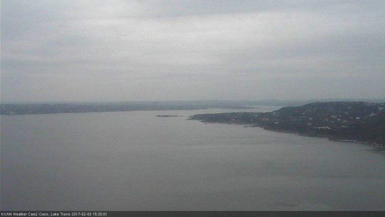 Lake Travis webcam, February 3, 2017 3:05 PM CT