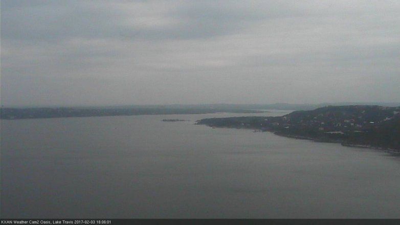 Lake Travis webcam, February 3, 2017 3:10 PM CT