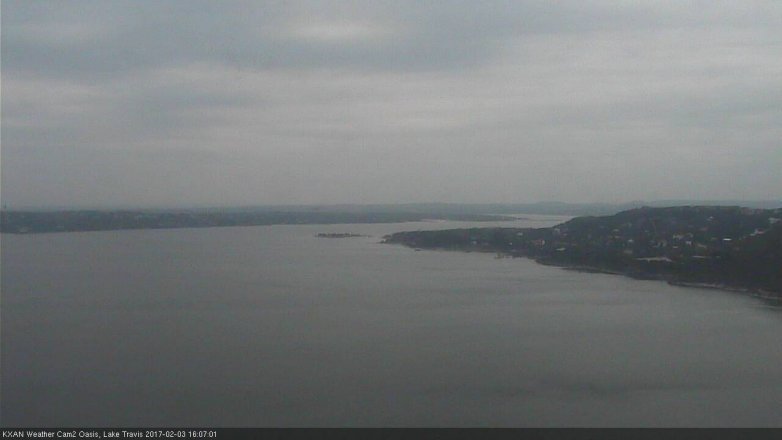 Lake Travis webcam, February 3, 2017 3:20 PM CT
