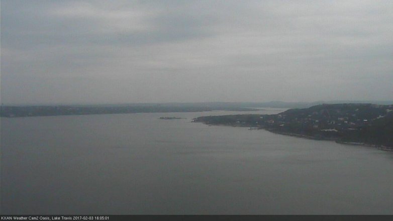 Lake Travis webcam, February 3, 2017 3:35 PM CT
