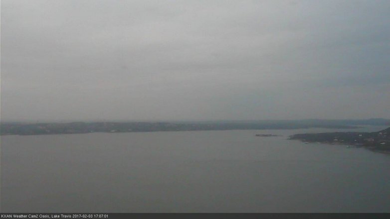 Lake Travis webcam, February 3, 2017 4:10 PM CT
