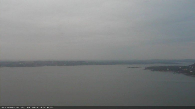 Lake Travis webcam, February 3, 2017 4:25 PM CT