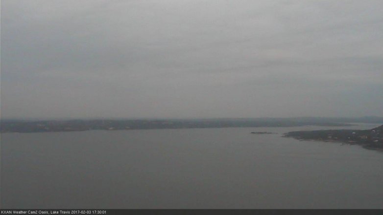 Lake Travis webcam, February 3, 2017 4:35 PM CT