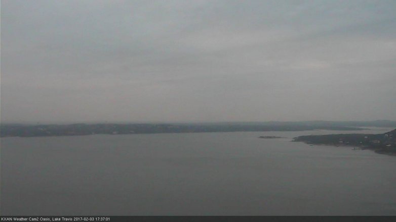 Lake Travis webcam, February 3, 2017 5:05 PM CT