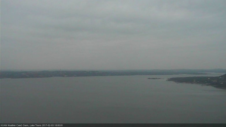 Lake Travis webcam, February 3, 2017 5:15 PM CT