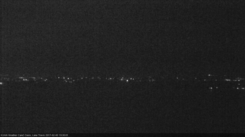 Lake Travis webcam, February 3, 2017 6:40 PM CT