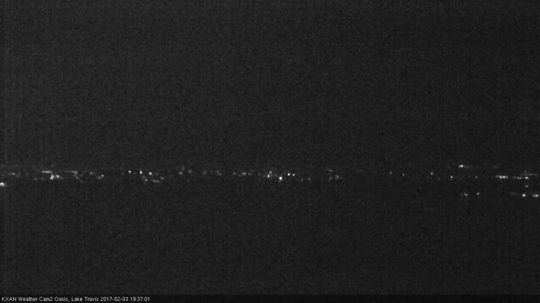 Lake Travis webcam, February 3, 2017 6:45 PM CT
