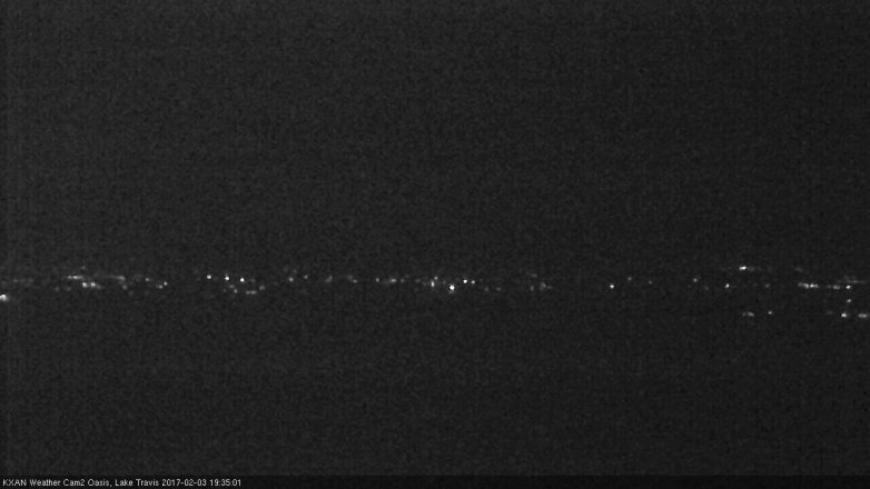 Lake Travis webcam, February 3, 2017 7:00 PM CT