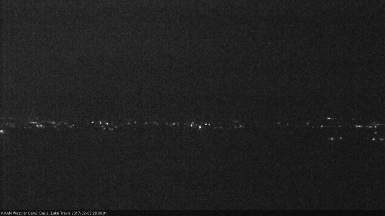 Lake Travis webcam, February 3, 2017 7:25 PM CT