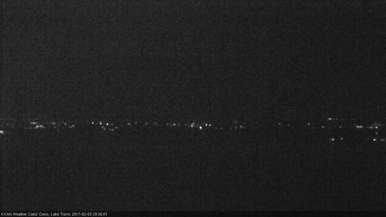 Lake Travis webcam, February 3, 2017 7:50 PM CT