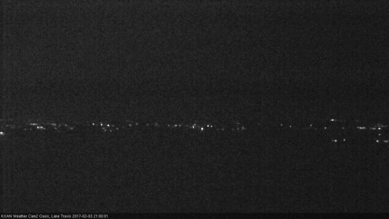 Lake Travis webcam, February 3, 2017 8:10 PM CT