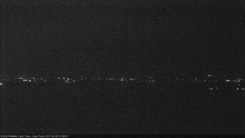 Lake Travis webcam, February 3, 2017 8:15 PM CT