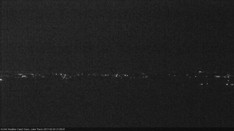 Lake Travis webcam, February 3, 2017 8:30 PM CT