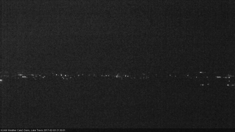 Lake Travis webcam, February 3, 2017 8:50 PM CT
