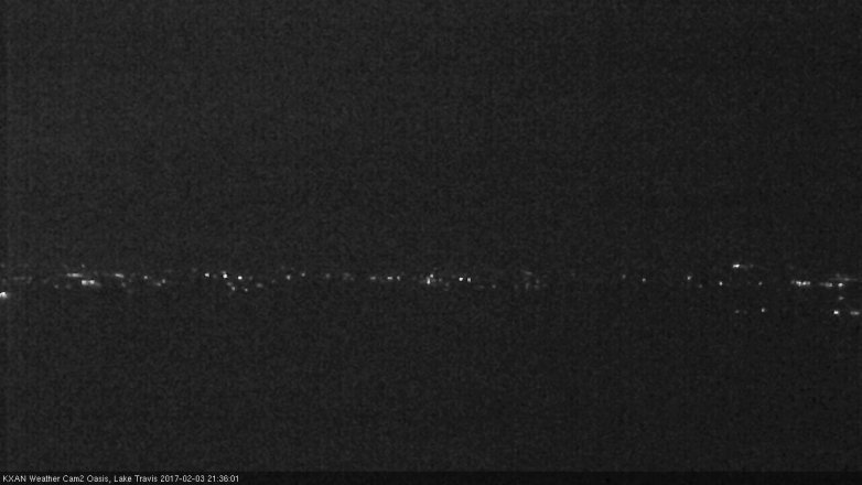 Lake Travis webcam, February 3, 2017 9:00 PM CT