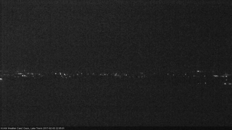 Lake Travis webcam, February 3, 2017 9:10 PM CT
