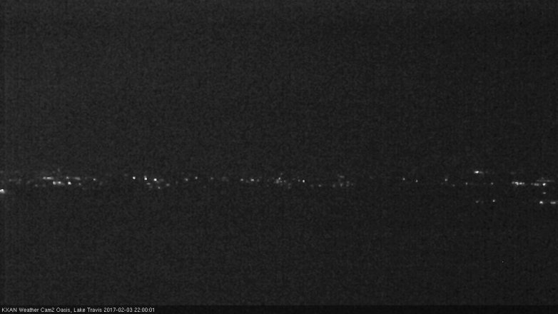 Lake Travis webcam, February 3, 2017 9:20 PM CT
