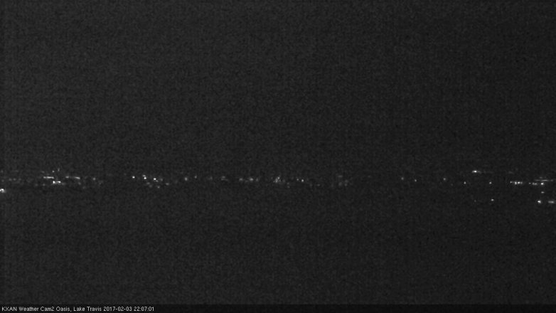 Lake Travis webcam, February 3, 2017 9:35 PM CT