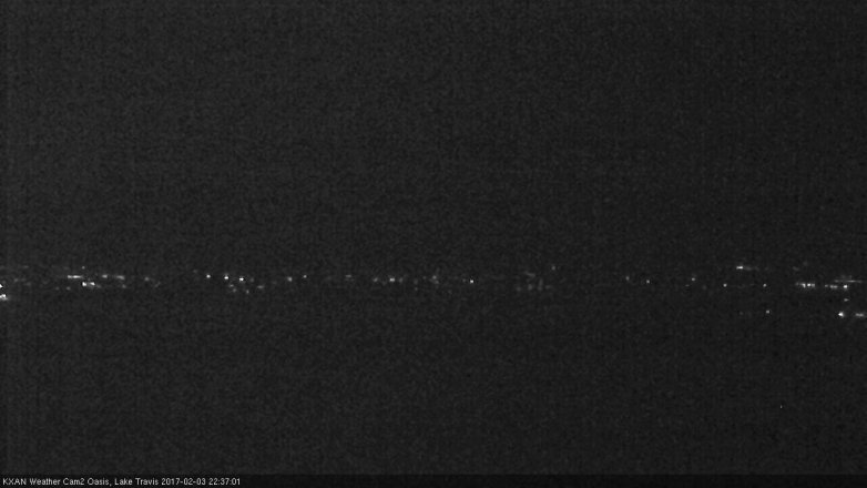 Lake Travis webcam, February 3, 2017 10:05 PM CT