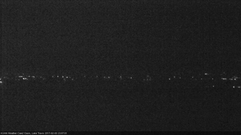 Lake Travis webcam, February 3, 2017 10:10 PM CT