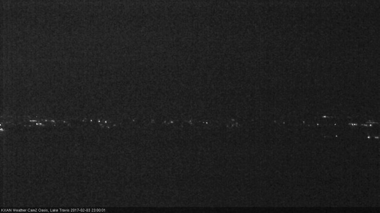 Lake Travis webcam, February 3, 2017 10:15 PM CT
