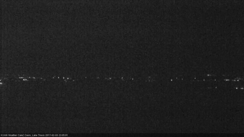 Lake Travis webcam, February 3, 2017 10:30 PM CT