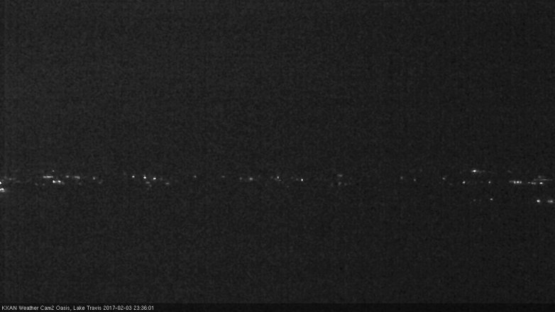 Lake Travis webcam, February 3, 2017 10:50 PM CT
