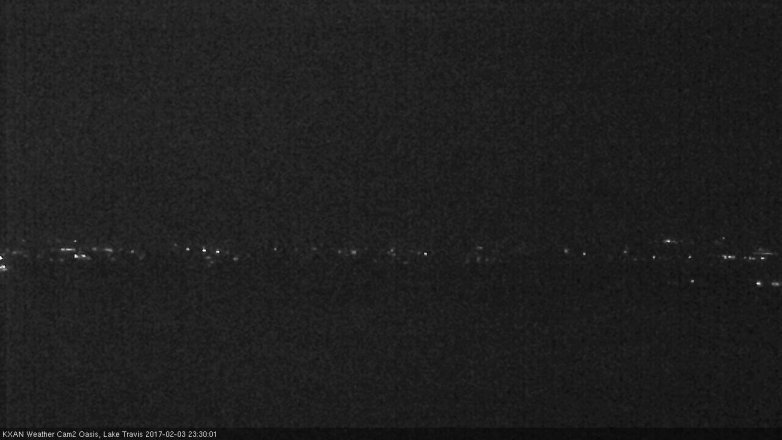 Lake Travis webcam, February 3, 2017 11:00 PM CT