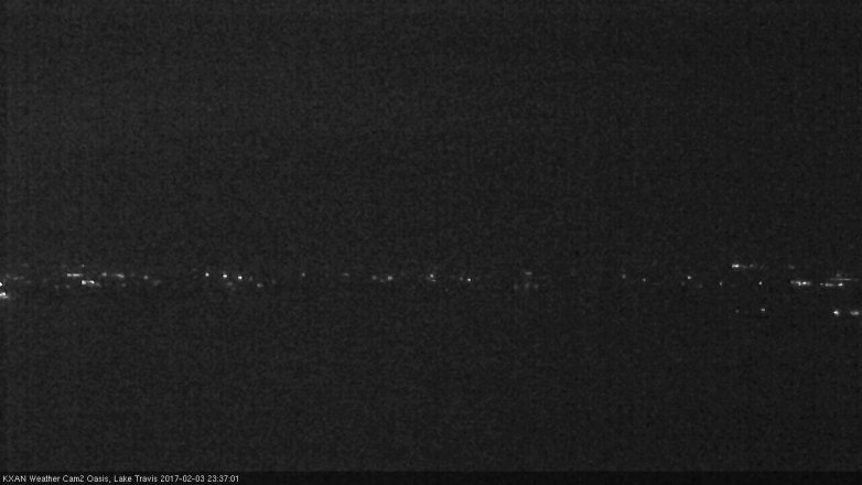 Lake Travis webcam, February 3, 2017 11:05 PM CT