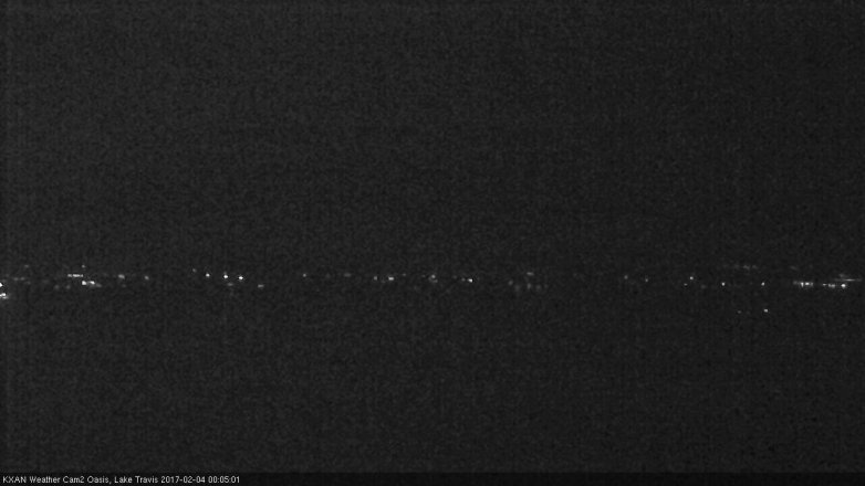 Lake Travis webcam, February 3, 2017 11:15 PM CT