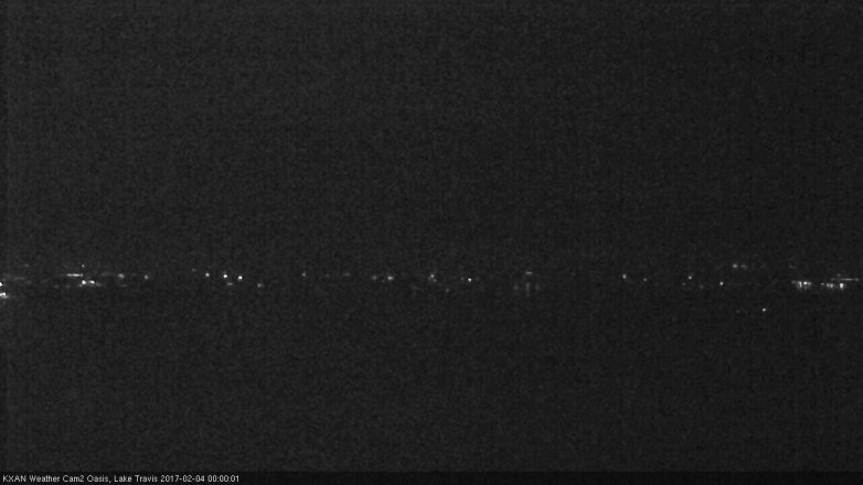 Lake Travis webcam, February 3, 2017 11:20 PM CT