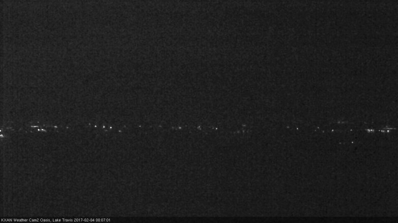 Lake Travis webcam, February 3, 2017 11:30 PM CT