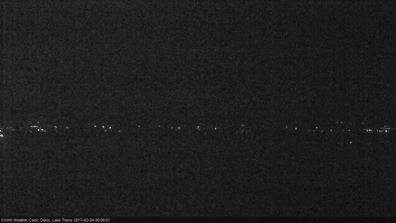 Lake Travis webcam, February 3, 2017 11:35 PM CT