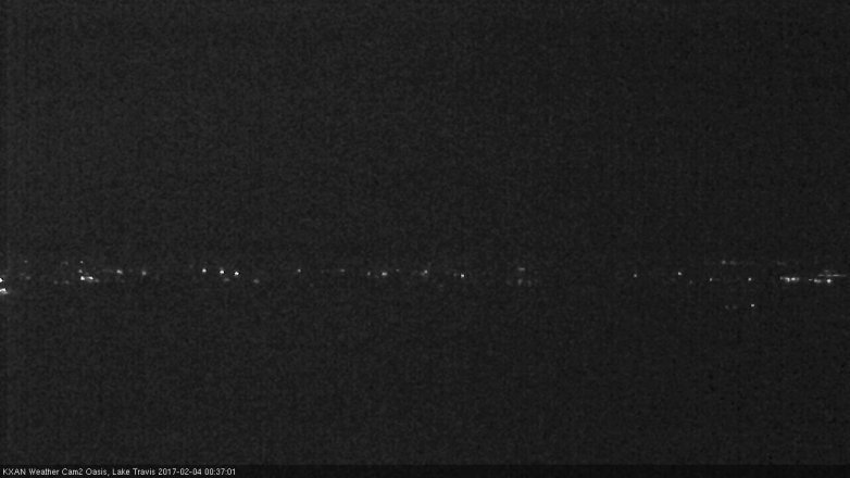 Lake Travis webcam, February 3, 2017 11:40 PM CT