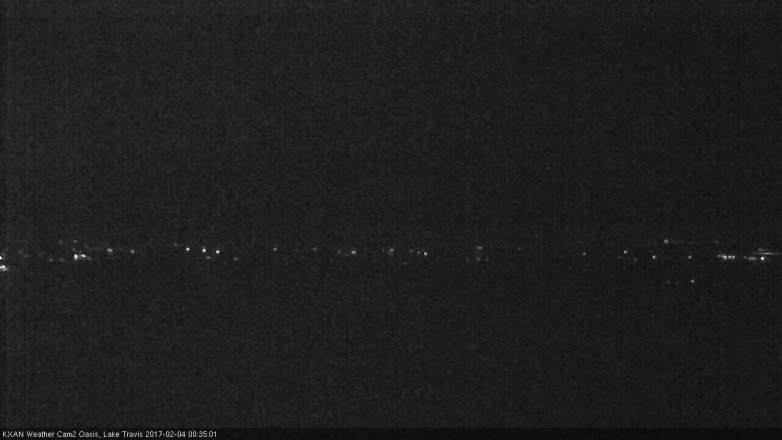 Lake Travis webcam, February 3, 2017 11:45 PM CT