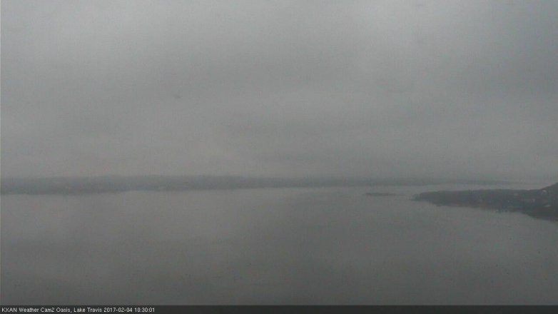 Lake Travis webcam, February 4, 2017 9:55 AM CT